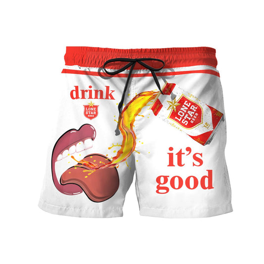 Let's Drink Lone Star Swim Trunks - Flexiquor.com