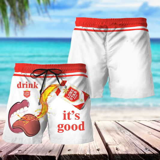 Let's Drink Lone Star Swim Trunks - Flexiquor.com