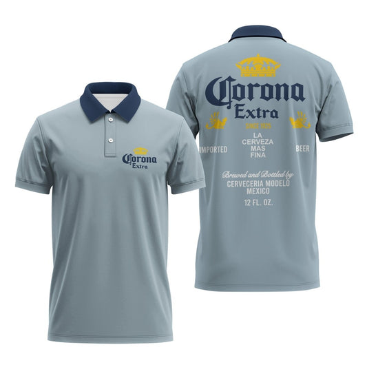 La Cerveza Mas Fina Corona Extra Polo Shirt - Flexiquor.com
