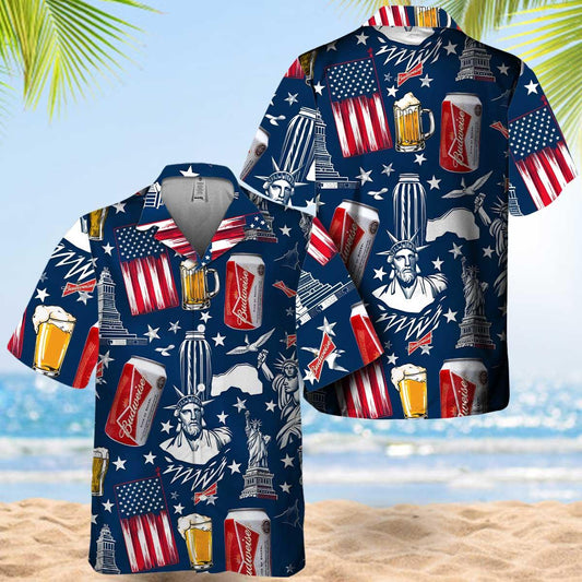 Budweiser Liberties Hawaiian Shirt