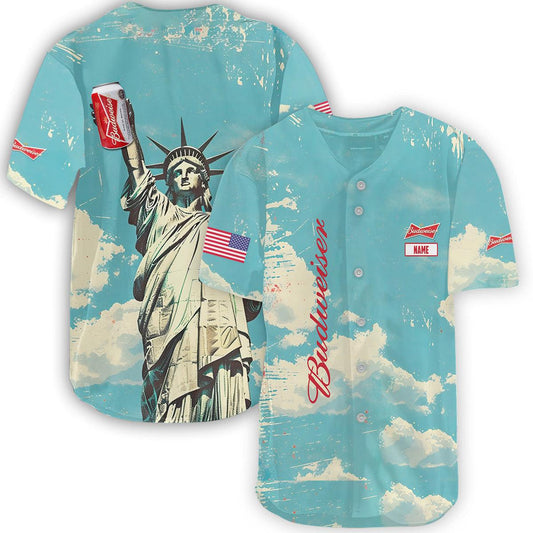 Personalized Budweiser Liberties Vintage Jersey Shirt