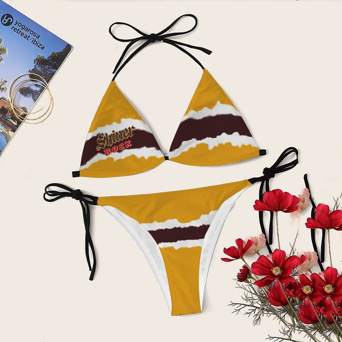 Torn Paper Shiner Bock Triangle Bikini - Flexiquor.com