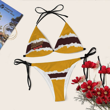 Torn Paper Shiner Bock Triangle Bikini - Flexiquor.com