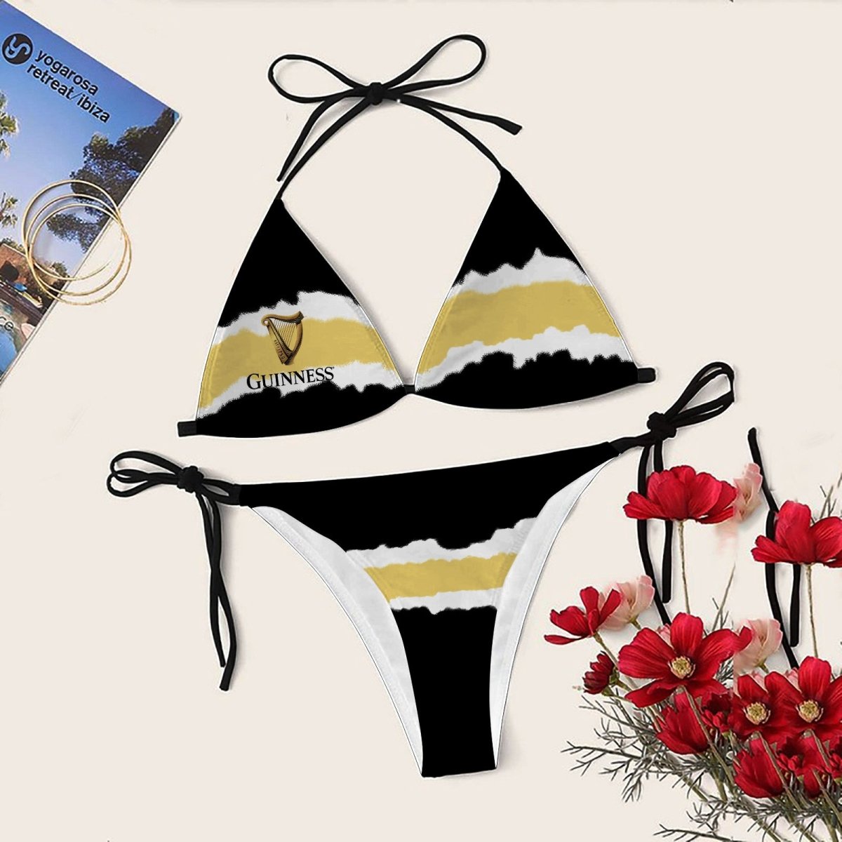 Torn Paper Guinness Triangle Bikini - Flexiquor.com