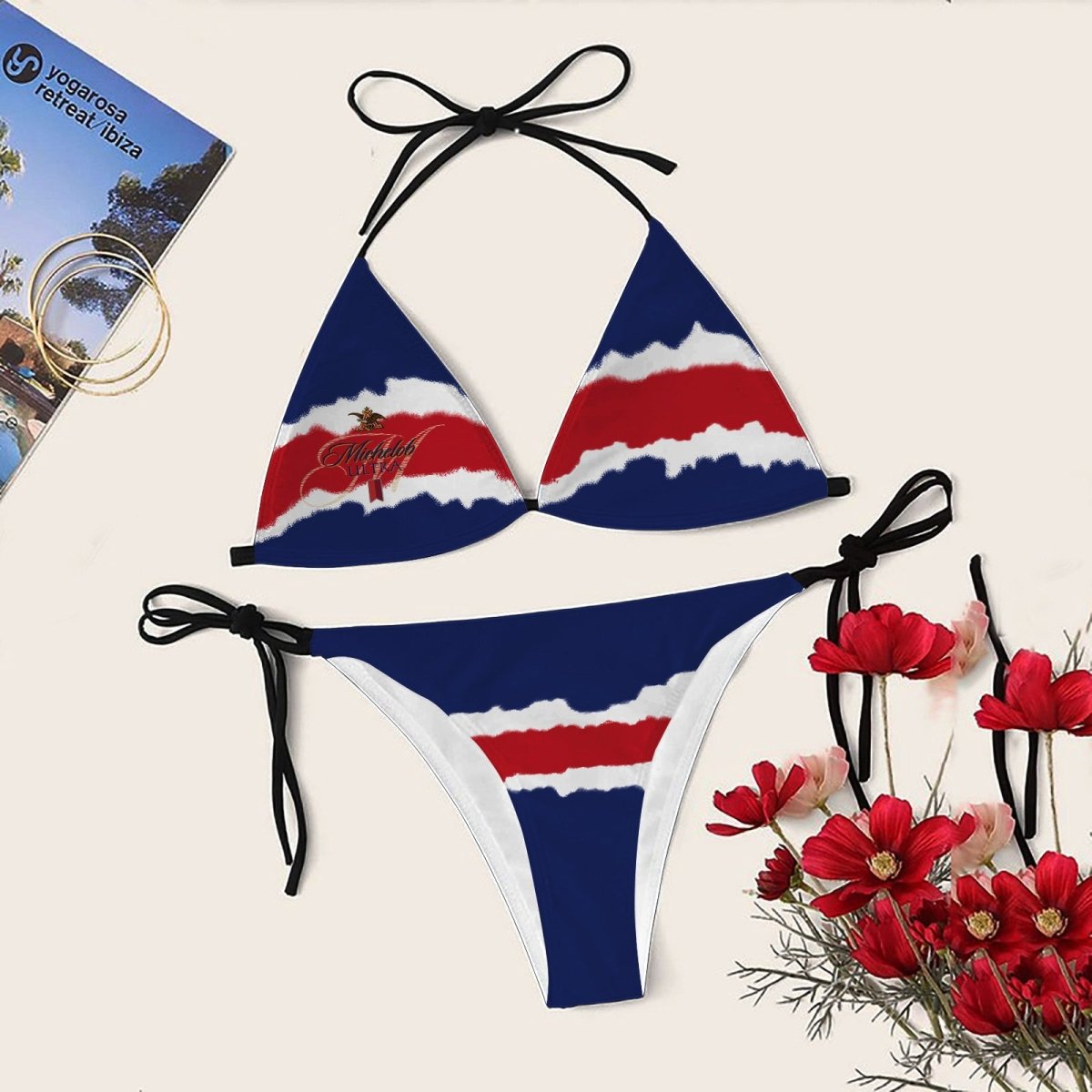 Torn Paper Michelob Ultra Triangle Bikini - Flexiquor.com