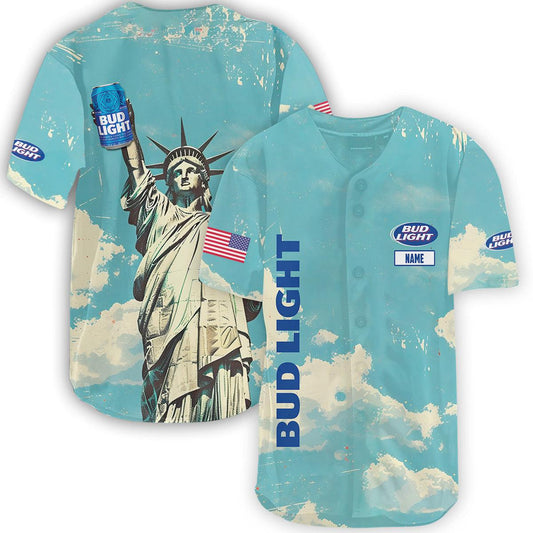 Personalized Bud Light Liberties Vintage Jersey Shirt
