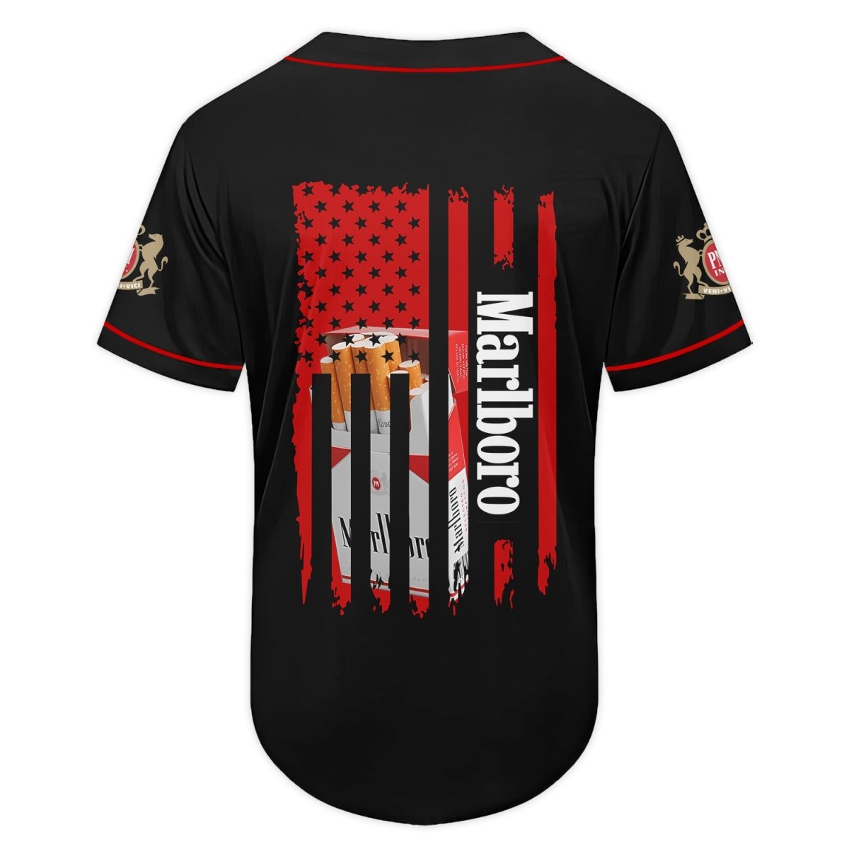 Marlboro American Flag Baseball Jersey - Flexiquor.com