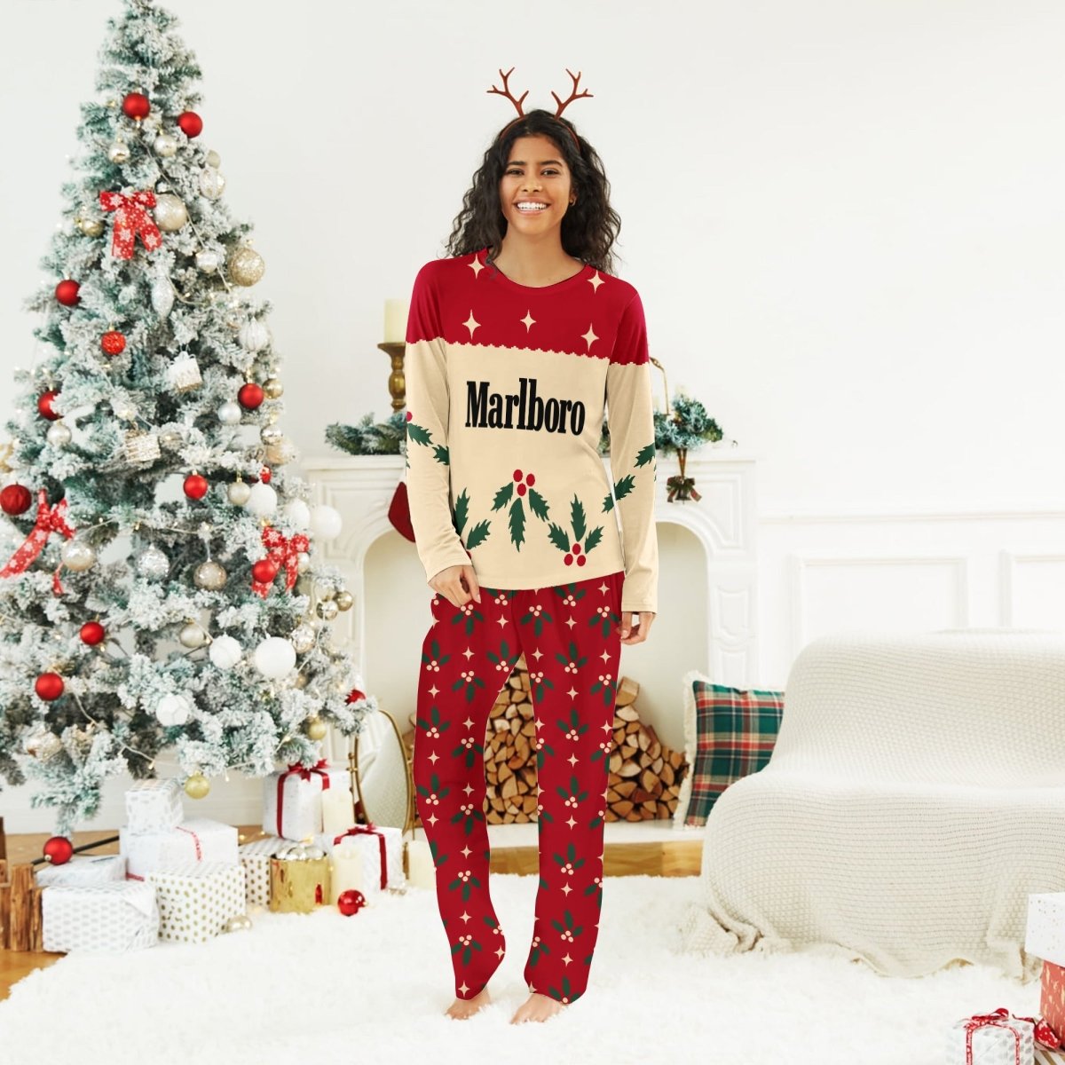 Marlboro Christmas Cherry Family Pajamas Set - Flexiquor.com