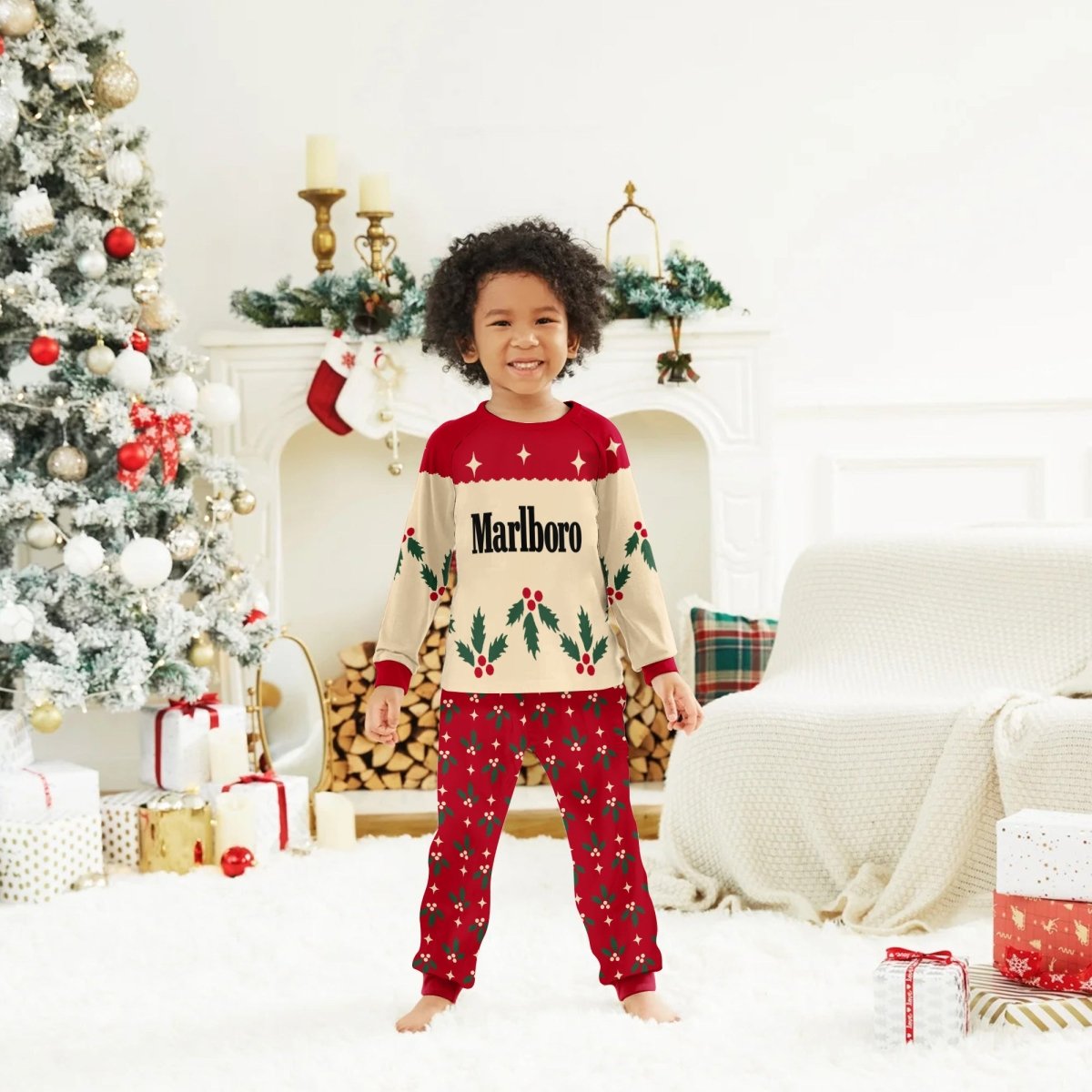 Marlboro Christmas Cherry Family Pajamas Set - Flexiquor.com