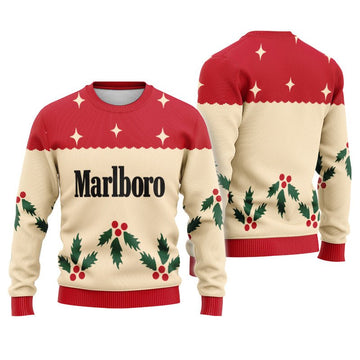 Marlboro Chrismas Cherry Ugly Sweater - Flexiquor.com