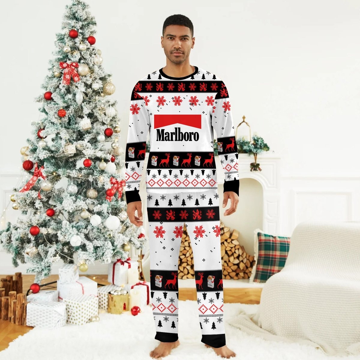 Marlboro Christmas Holiday Family Pajamas Set - Flexiquor.com