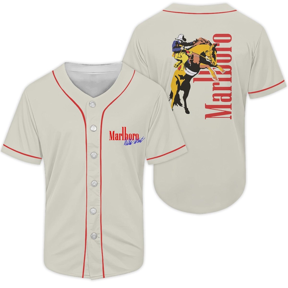 Marlboro Horsemen Baseball Jersey - Flexiquor.com