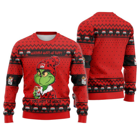 Marlboro Make Grinch Happy Ugly Sweater - Flexiquor.com