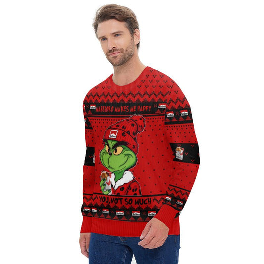 Marlboro Make Grinch Happy Ugly Sweater - Flexiquor.com