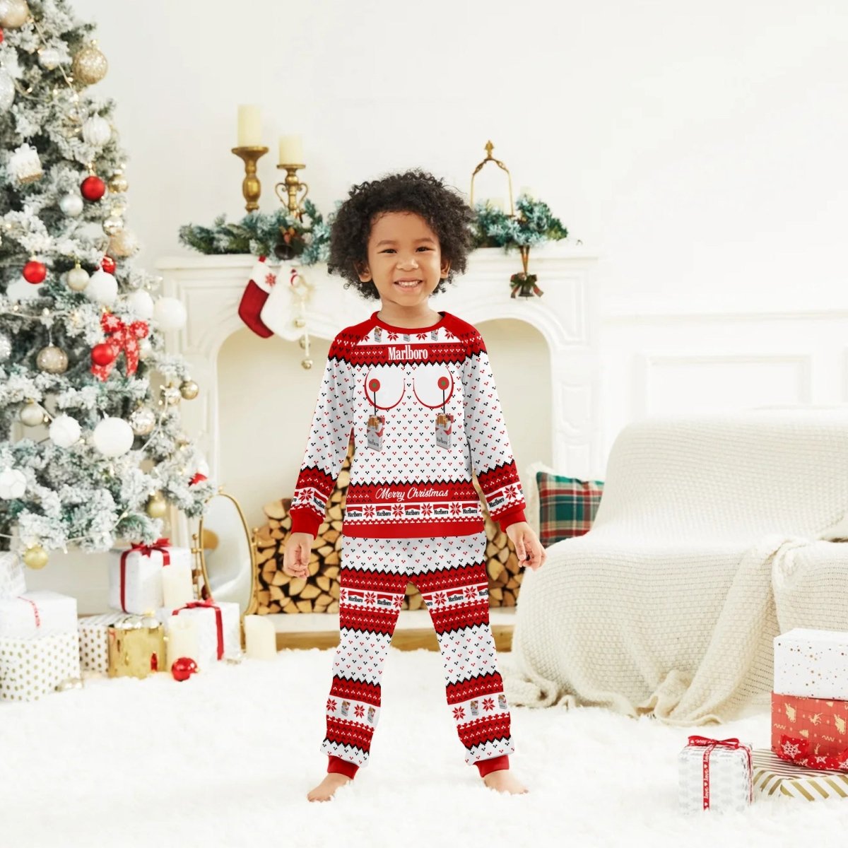 Marlboro Merry Chistmas Family Pajamas Set - Flexiquor.com