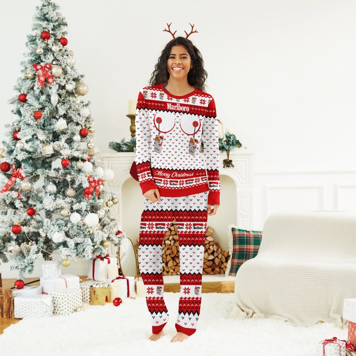 Marlboro Merry Chistmas Family Pajamas Set - Flexiquor.com