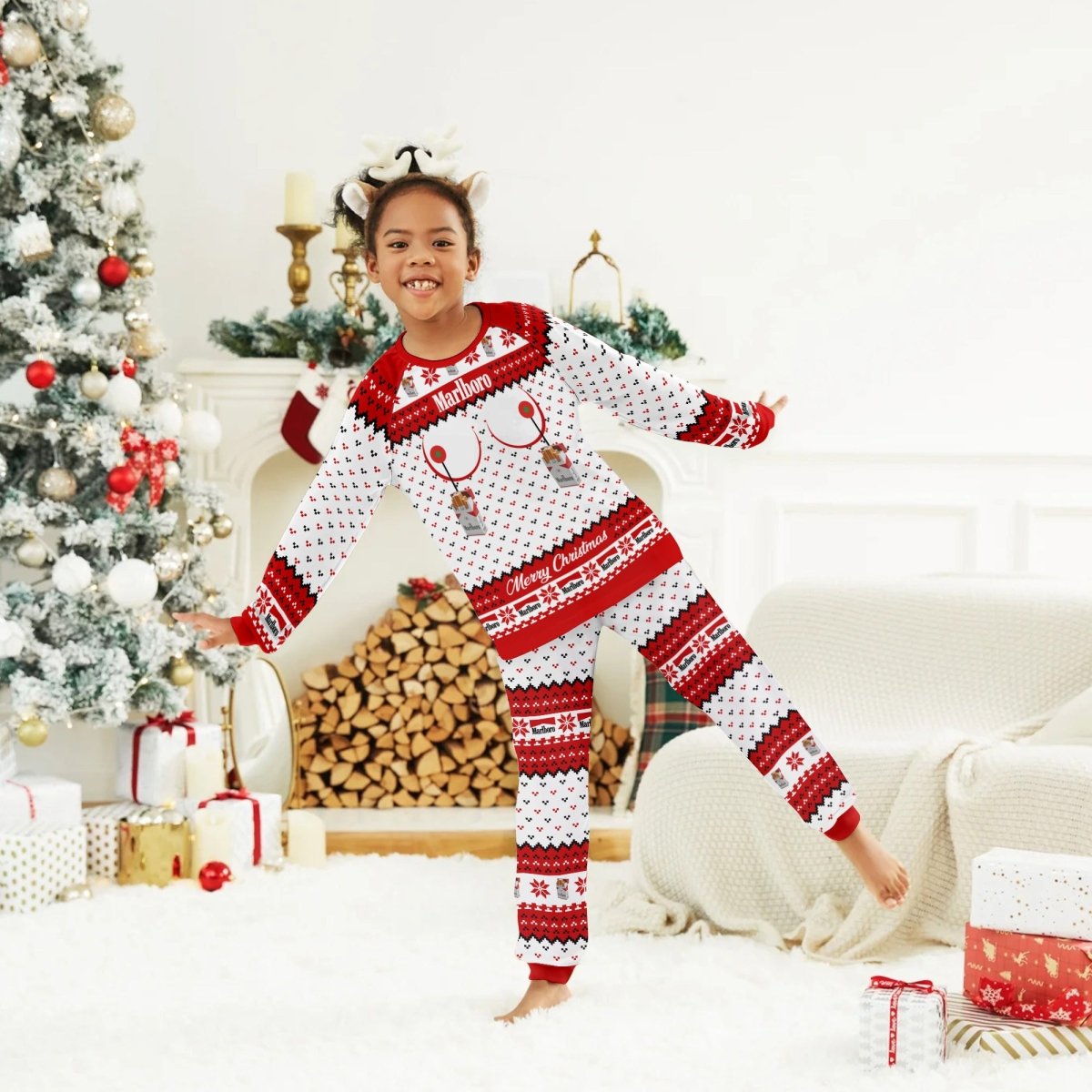 Marlboro Merry Chistmas Family Pajamas Set - Flexiquor.com