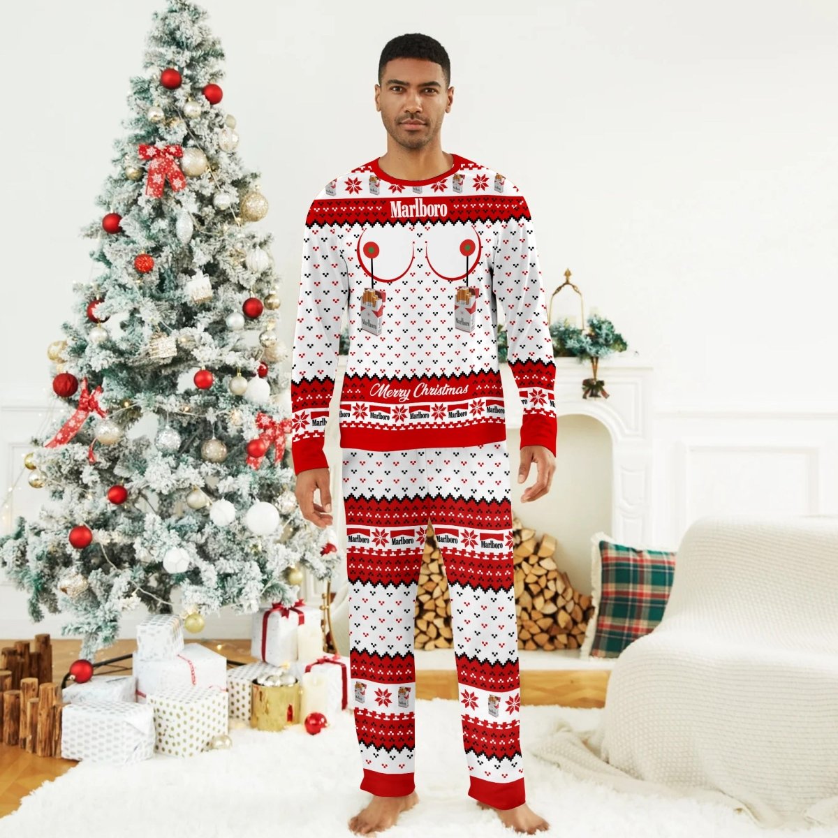 Marlboro Merry Chistmas Family Pajamas Set - Flexiquor.com