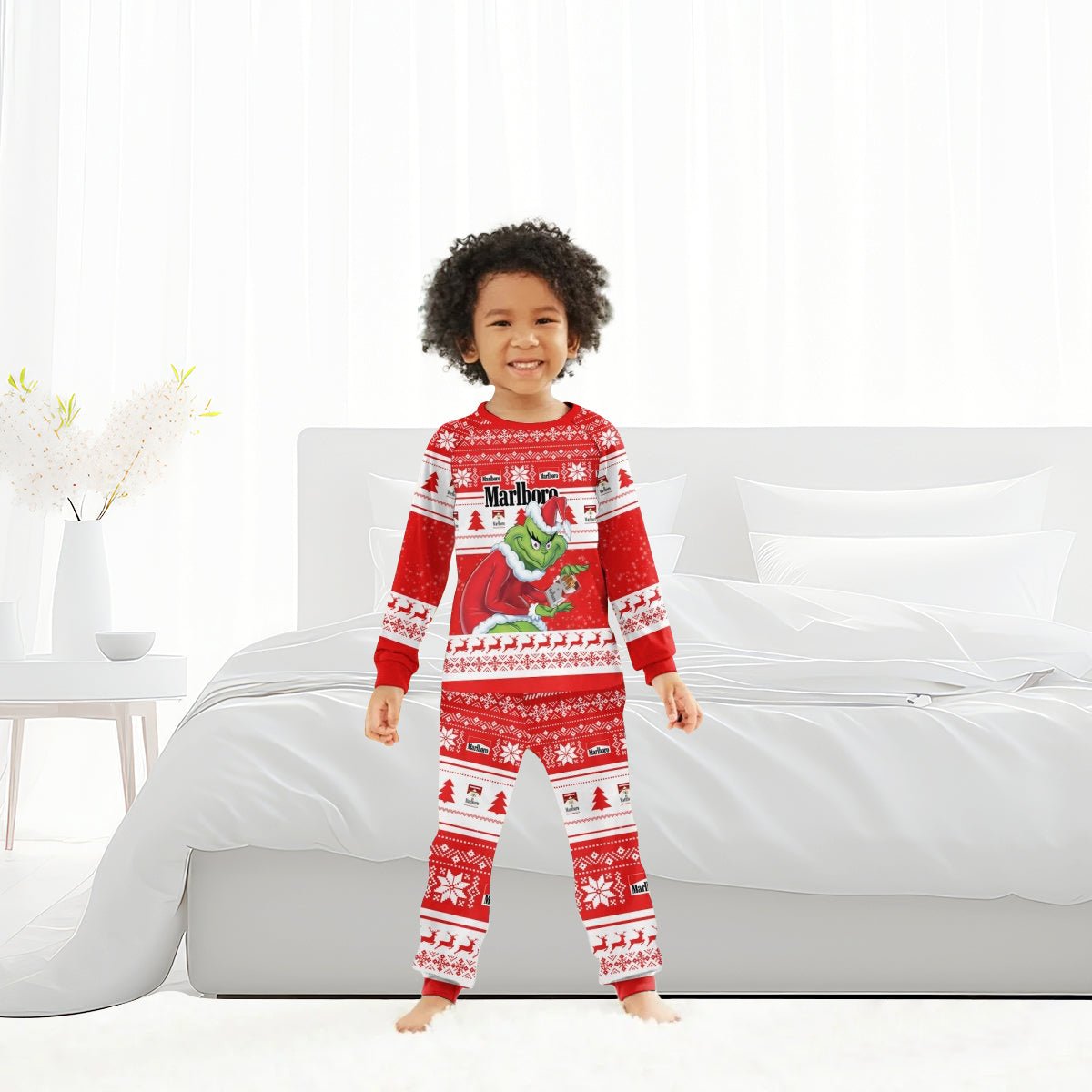 Marlboro Santa Grinch Family Pajamas Set - Flexiquor.com