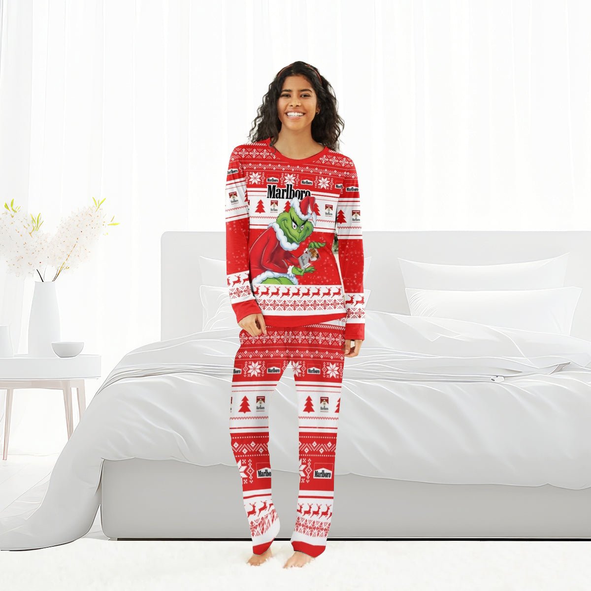 Marlboro Santa Grinch Family Pajamas Set - Flexiquor.com