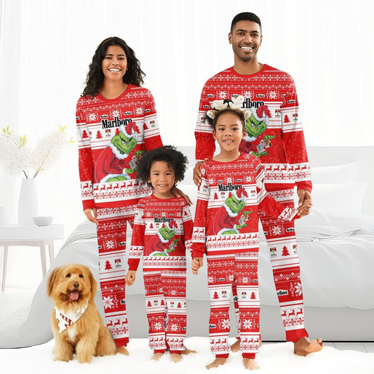 Marlboro Santa Grinch Family Pajamas Set - Flexiquor.com