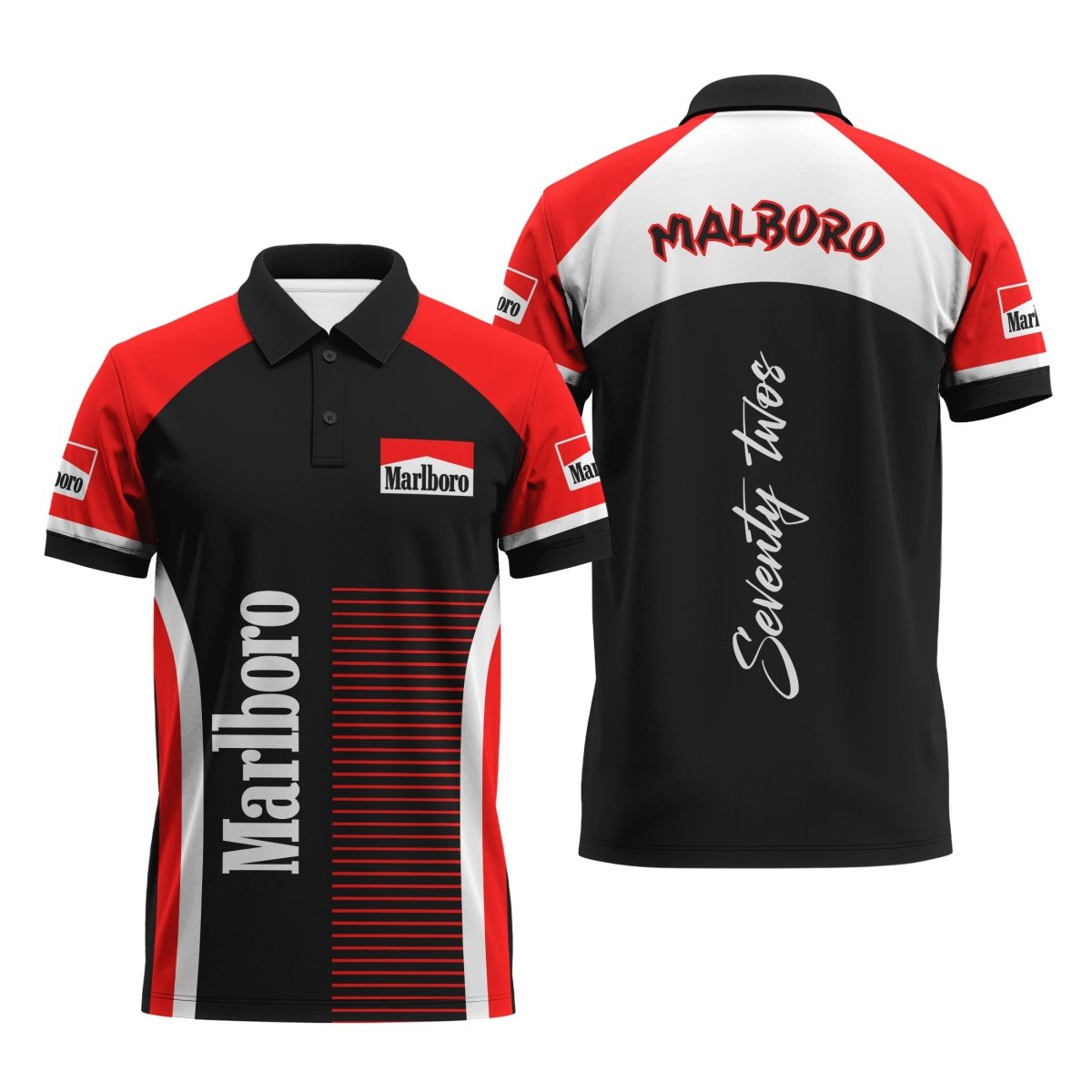 Marlboro Seventy Twos Polo Shirt - Flexiquor.com