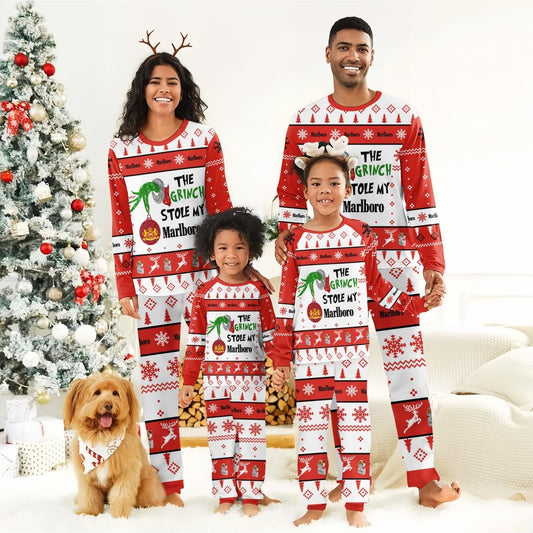 Marlboro The Grinch Stole Family Pajamas Set - Flexiquor.com