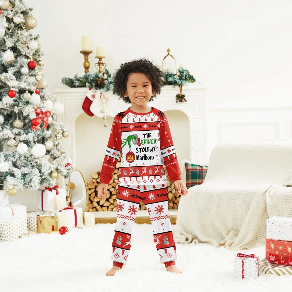 Marlboro The Grinch Stole Family Pajamas Set - Flexiquor.com