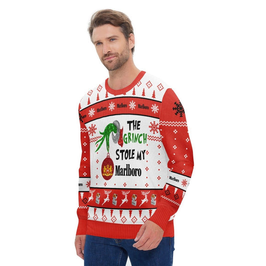 Marlboro The Grinch Stole Ugly Sweater - Flexiquor.com