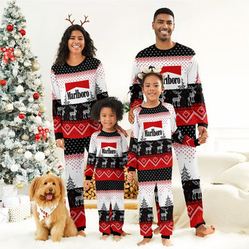 Marlboro Winter Reindeer Family Pajamas Set - Flexiquor.com