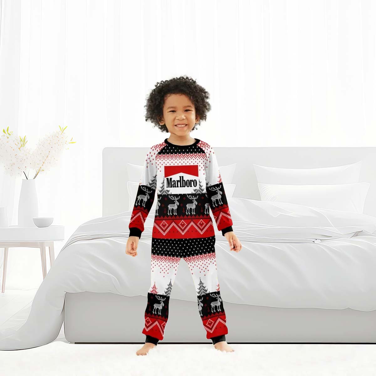 Marlboro Winter Reindeer Family Pajamas Set - Flexiquor.com