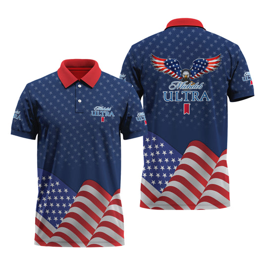 Michelob Ultra American Eagle Polo Shirt