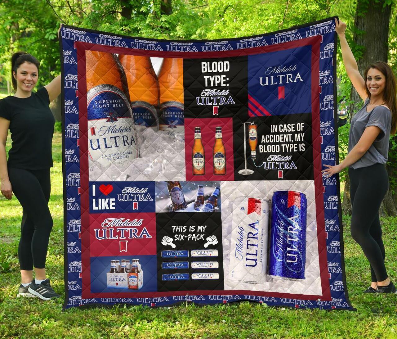 Michelob Ultra Blood Type Flannel Blanket