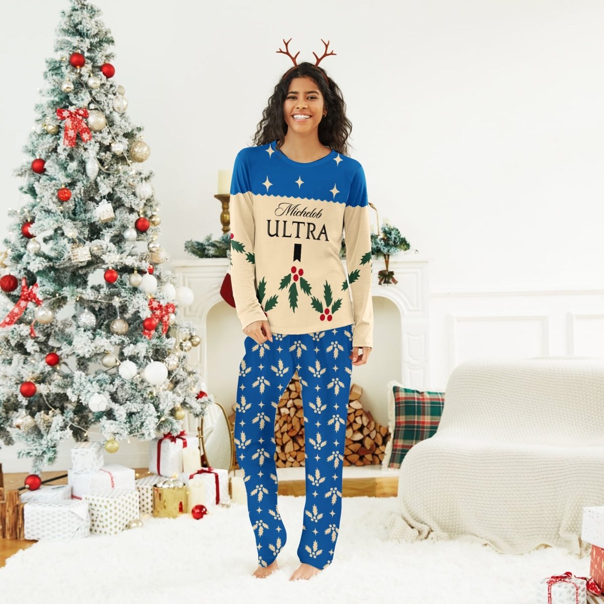 Michelob Ultra Christmas Cherry Family Pajamas Set - Flexiquor.com