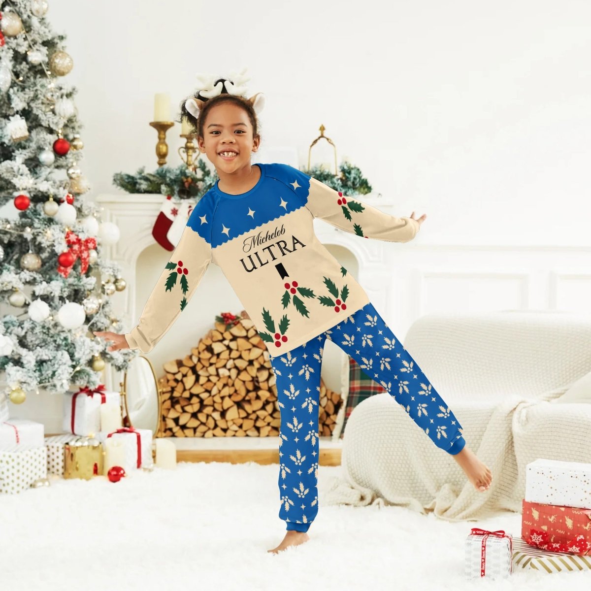 Michelob Ultra Christmas Cherry Family Pajamas Set - Flexiquor.com