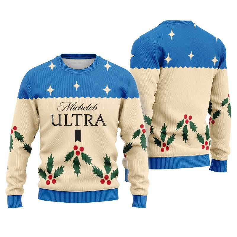 Michelob Ultra Chrismas Cherry Ugly Sweater - Flexiquor.com