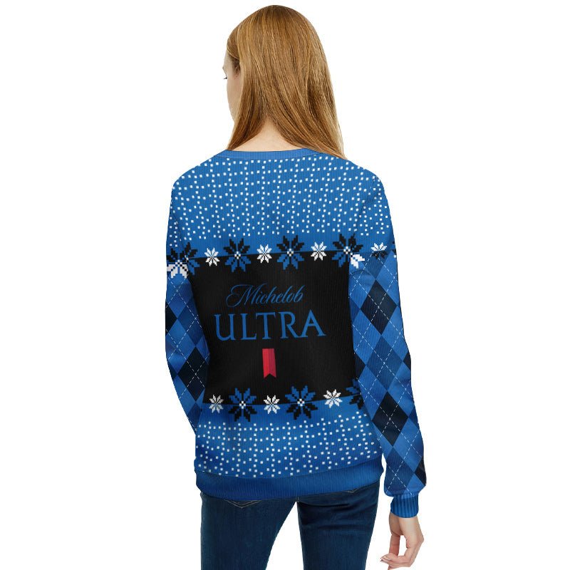 Michelob Ultra Christmas Gingerbread Ugly Sweater - Flexiquor.com