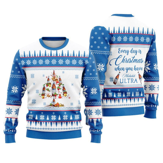 Michelob Ultra Christmas Tree Ugly Sweater - Flexiquor.com