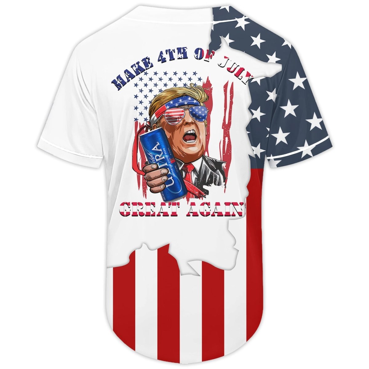 Michelob Ultra Donald Trump Independence Day Baseball Jersey - Flexiquor.com