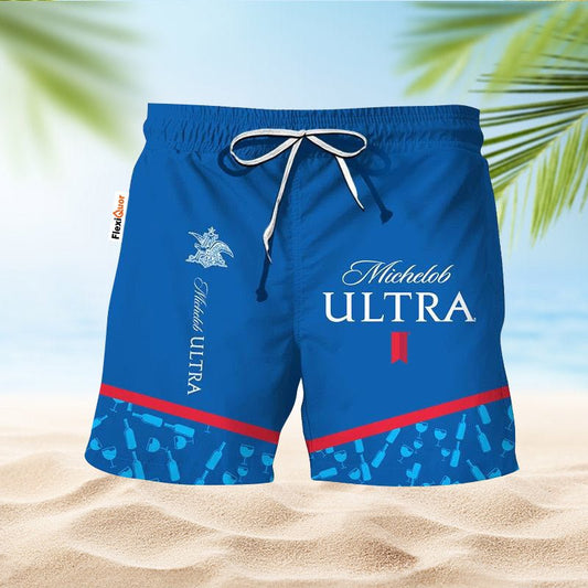Michelob Ultra Glass Bottle Dot Swim Trunks - Flexiquor.com
