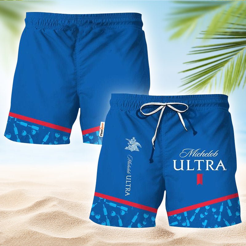 Michelob Ultra Glass Bottle Dot Swim Trunks - Flexiquor.com