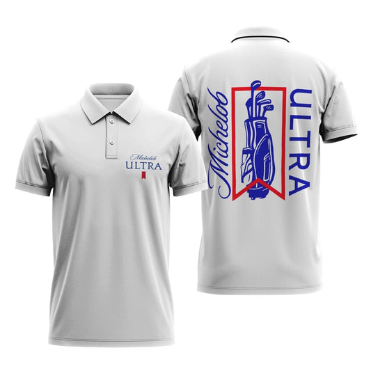 Michelob Ultra Golf Bag Polo Shirt - Flexiquor.com