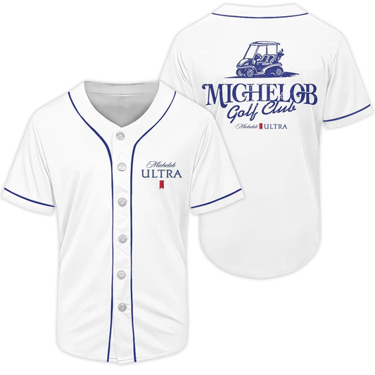 Michelob Ultra Golf Cart Baseball Jersey - Flexiquor.com