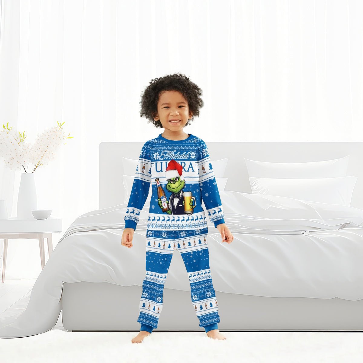 Michelob Ultra Grinch Christmas Family Pajamas Set - Flexiquor.com