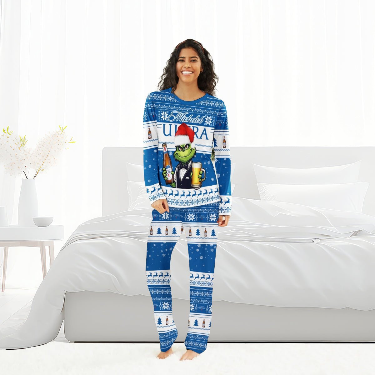 Michelob Ultra Grinch Christmas Family Pajamas Set - Flexiquor.com