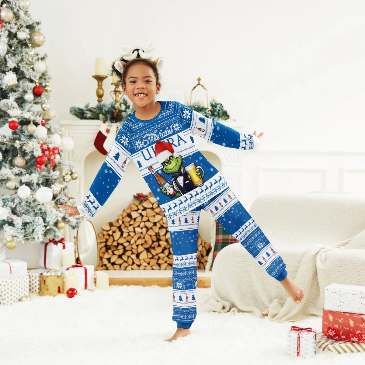 Michelob Ultra Grinch Christmas Family Pajamas Set - Flexiquor.com