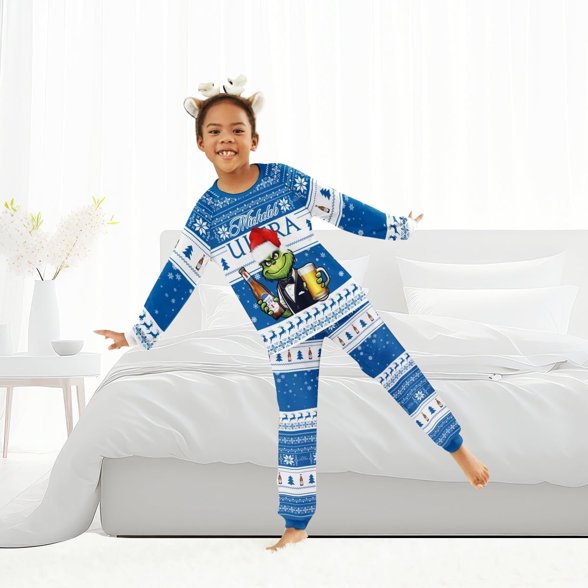 Michelob Ultra Grinch Christmas Family Pajamas Set - Flexiquor.com