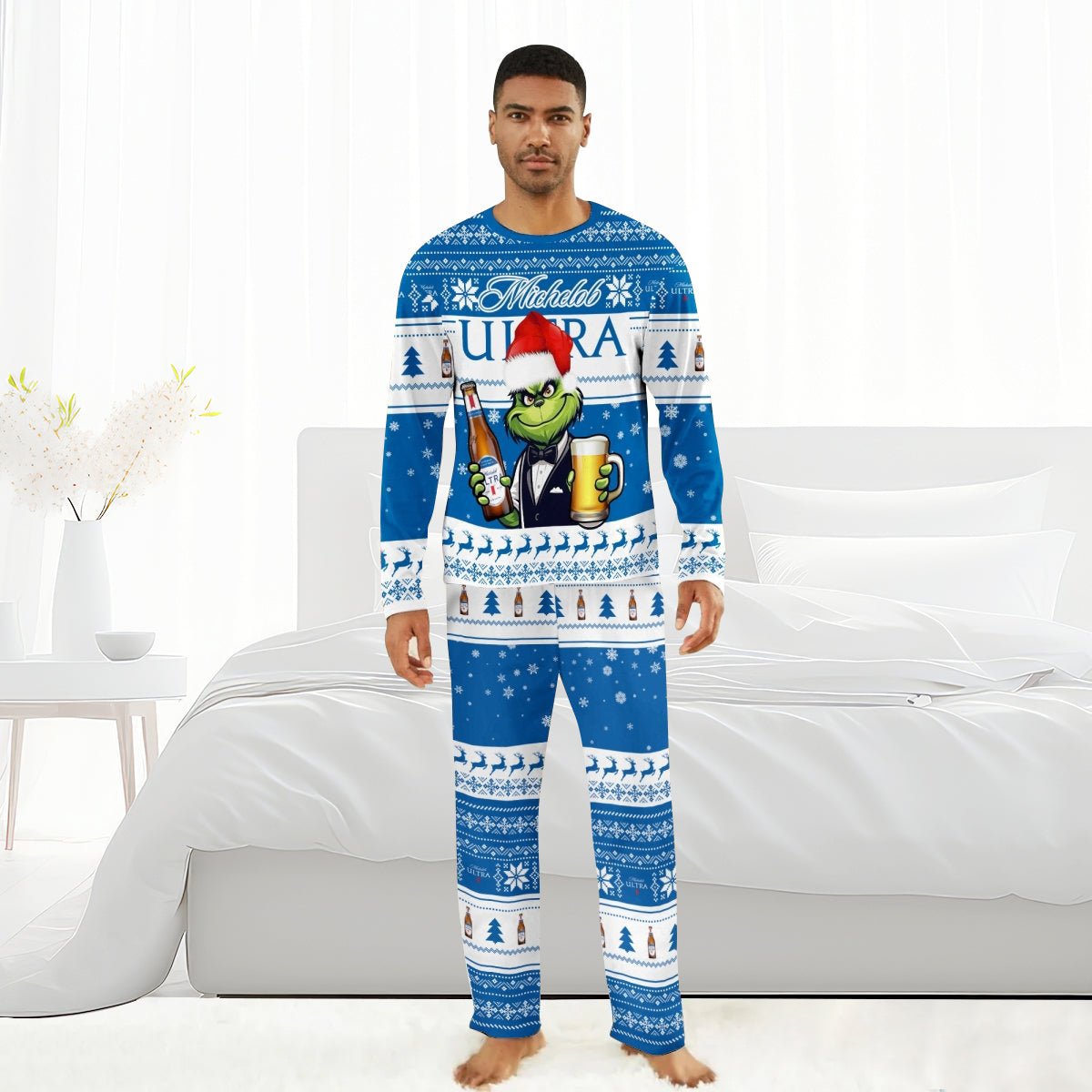 Michelob Ultra Grinch Christmas Family Pajamas Set - Flexiquor.com