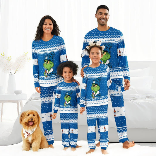 Michelob Ultra Make Grinch Happy Family Pajamas Set - Flexiquor.com
