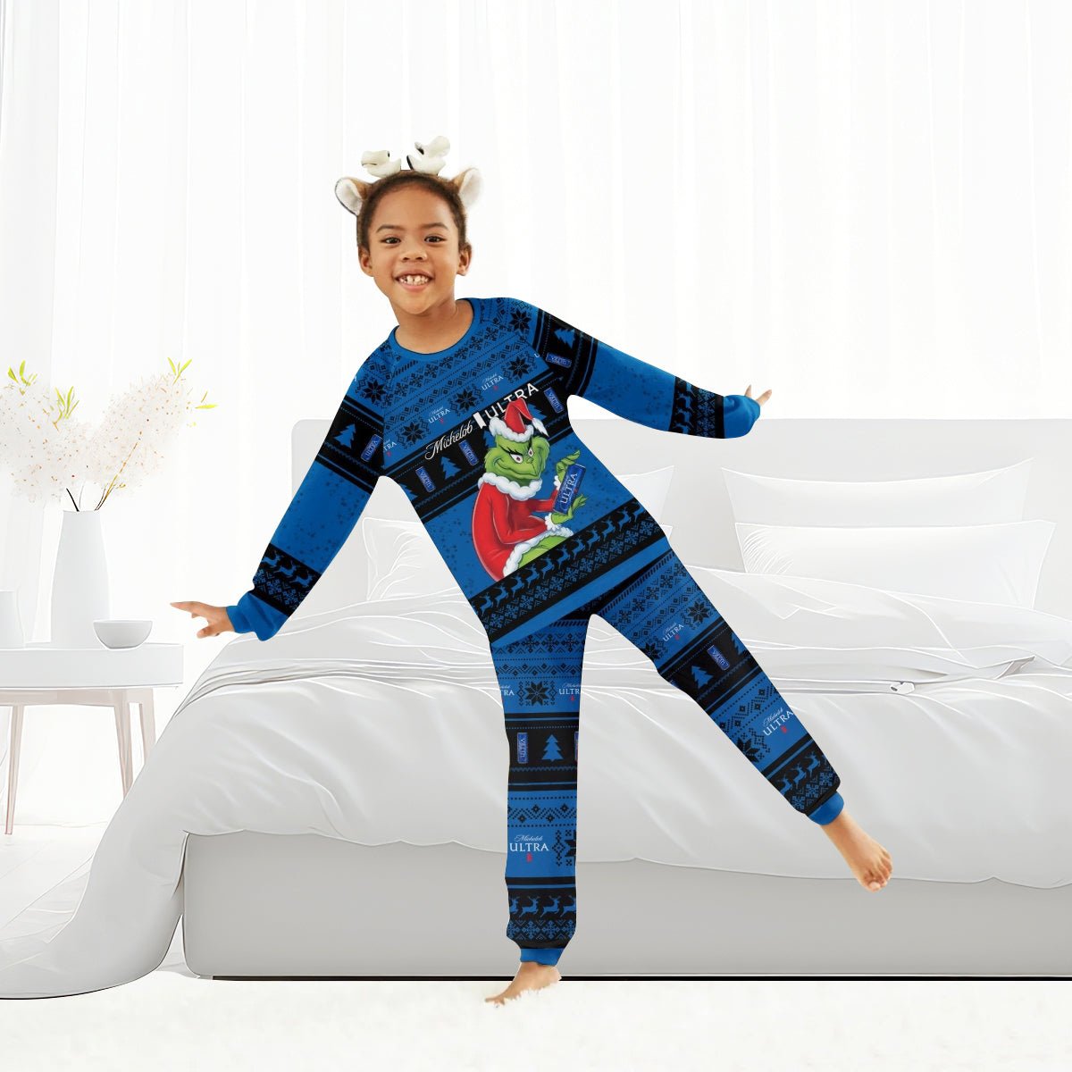 Michelob Ultra Santa Grinch Family Pajamas Set - Flexiquor.com